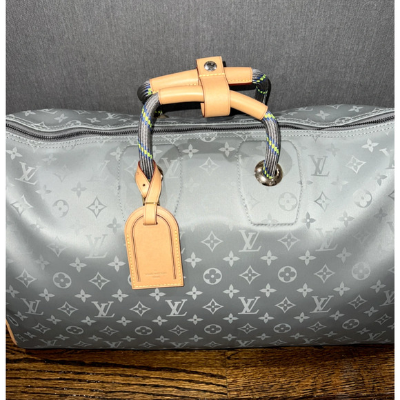 Louis Vuitton Keepall Bandouliere 50 Titanium Grey Duffle Weekend Travel Bag - Picture 4 of 12